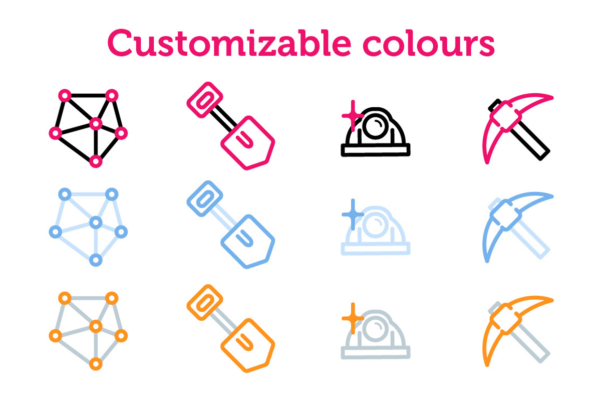 Data Mining Icons, an Outline Icon by Sarunw (Photo 5 of 5)