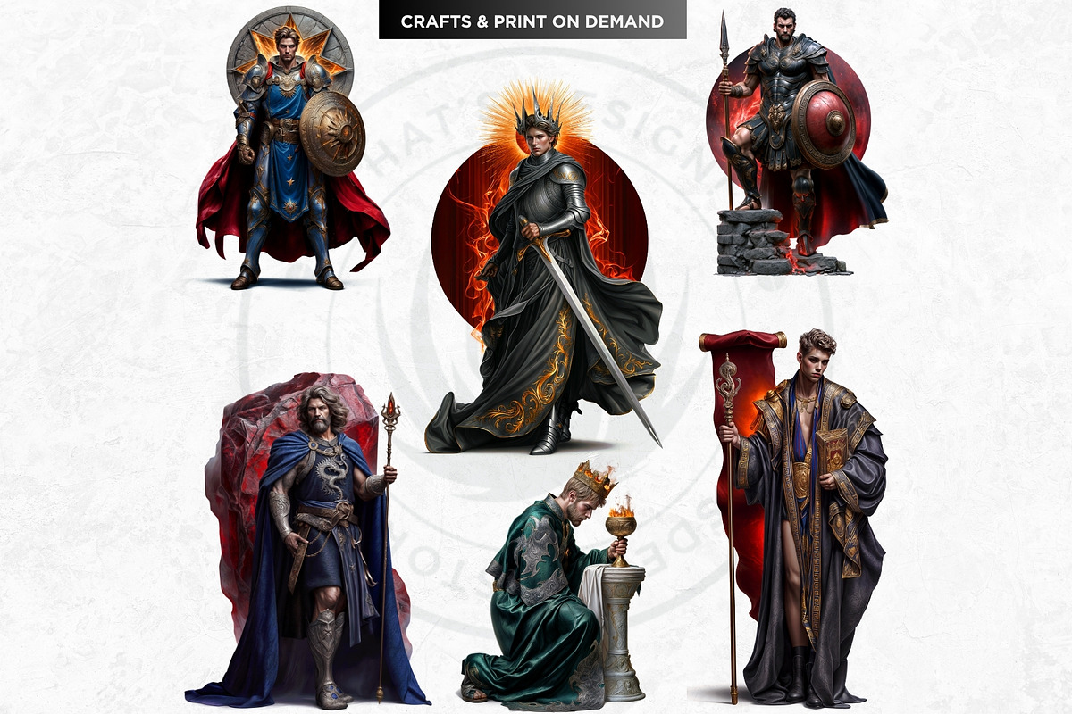 Legendary Greek heroes Clipart set, a Person Illustration by ThatsDesignArt (Photo 8 of 10)