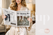 Wedding Newspaper Mockup, a Mockup by MoMockups (Thumbnail 1 of 4)