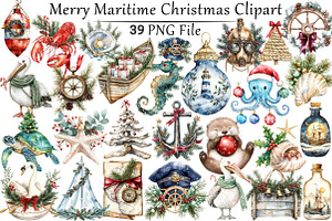 Merry Maritime Christmas Clipart