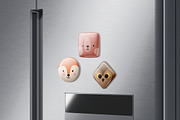 Fridge Magnet Mockups, a Product Mockup by rebrandy (Thumbnail 3 of 11)