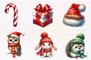 Woodland Christmas Clipart, an Illustration by CreationArt (Thumbnail 5 of 7)