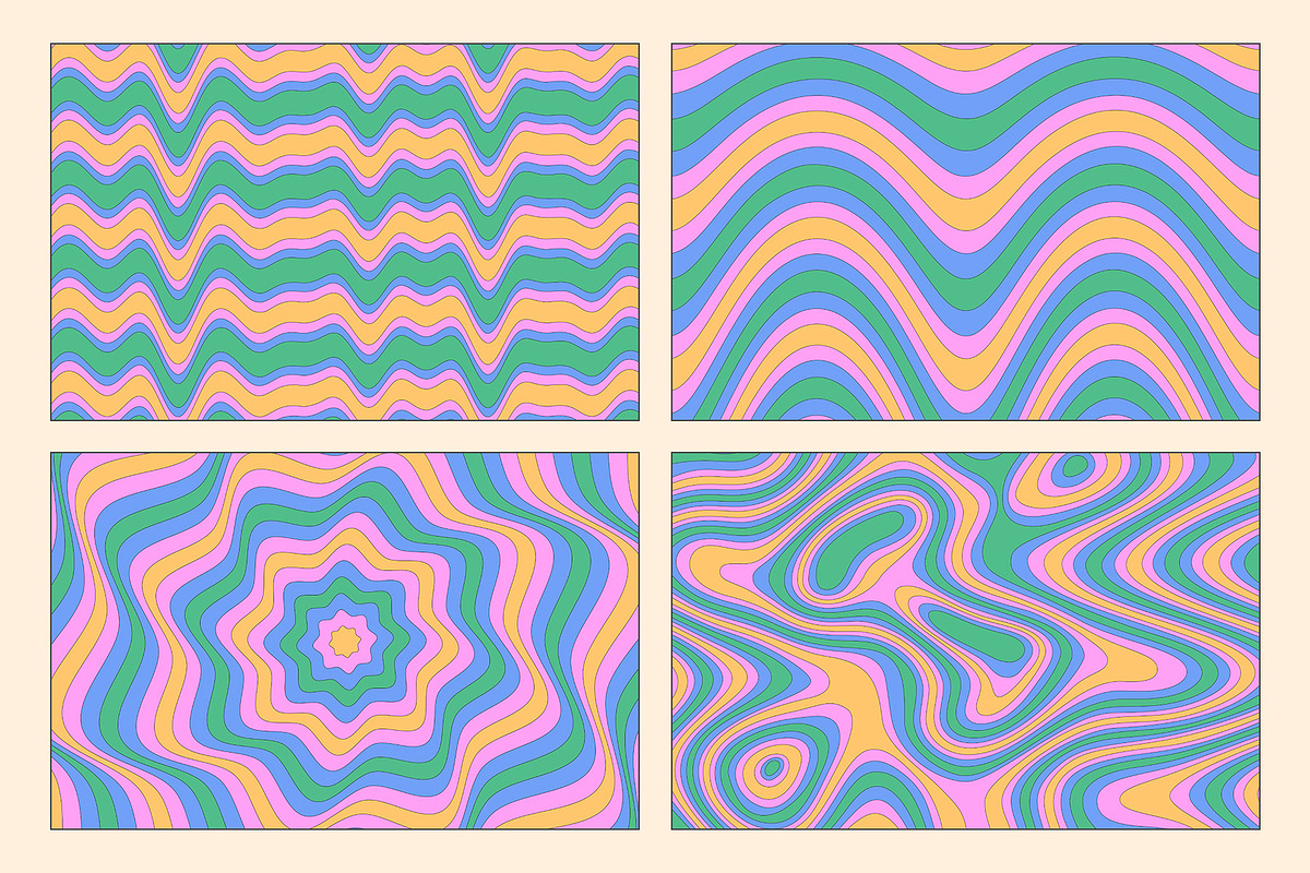 24 Groovy Psychedelic Backgrounds, a Background Graphic by Graphic Goods (Photo 4 of 15)