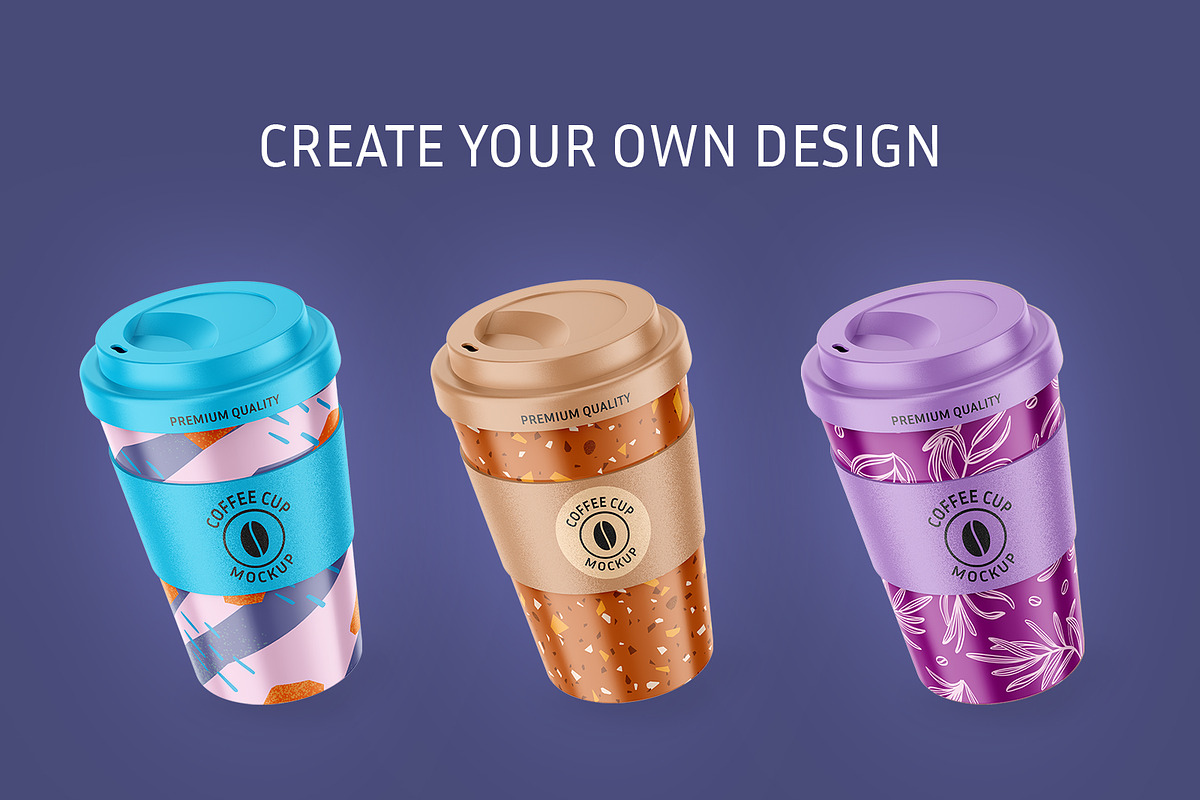 Reusable Coffee Cups Mockup Set, a Cups & Container Mockup by ShooShooShop (Photo 5 of 6)