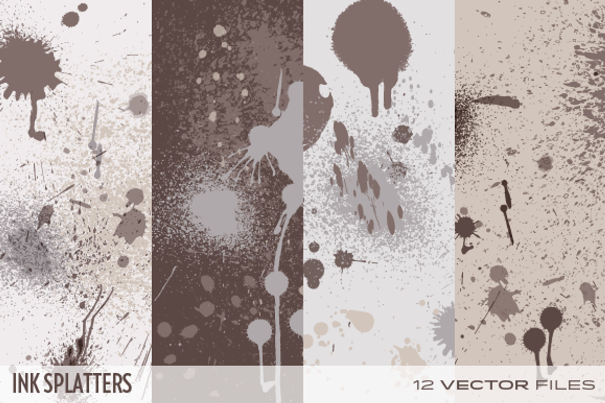Ink Splatters vectors, a Texture Illustration by LuOtero (Photo 3 of 4)
