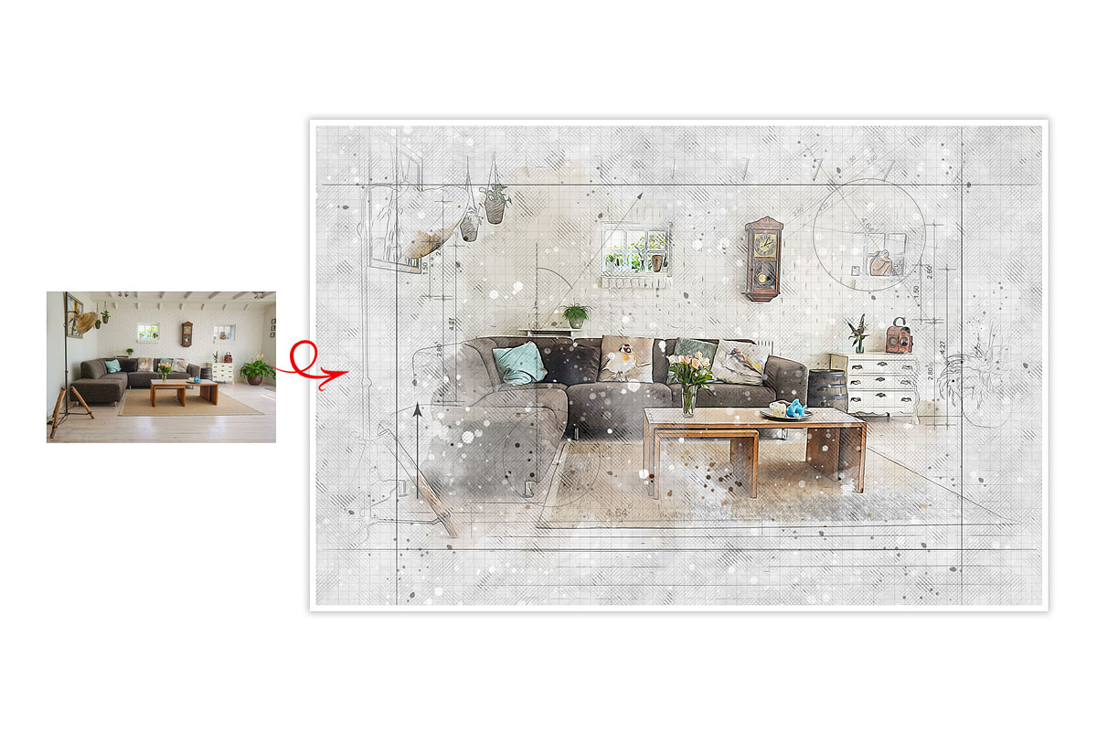 Arch Sketch Photo Effect Template, an Action Add-On by MRI STUDIO (Photo 14 of 33)