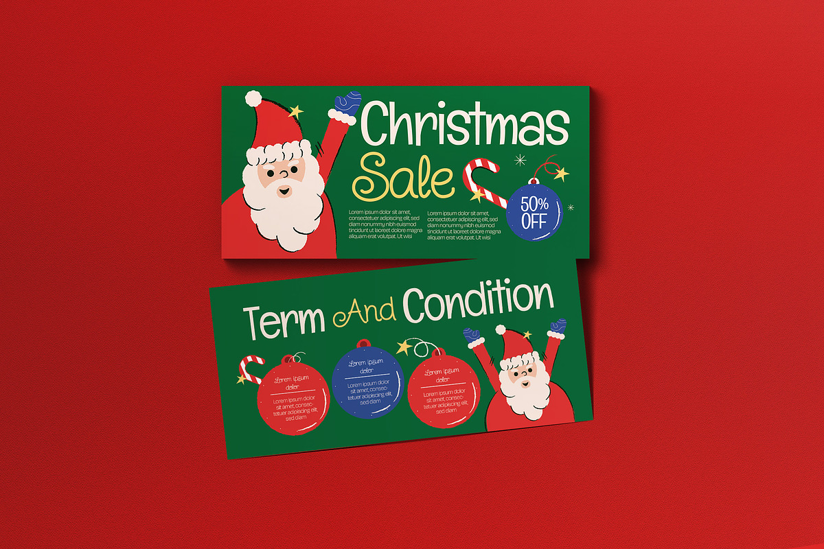 Christmas Sale Voucher, a Card Template by graphicook (Photo 1 of 3)