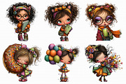 Quirky Girl Clipart, an Illustration by Libby Wishes (Thumbnail 7 of 8)