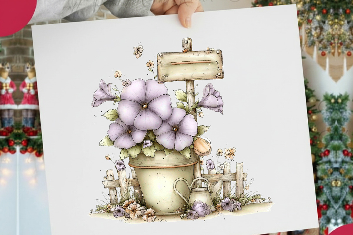 Spring Petunia Flower Clipart, an Illustration by designcity5 (Photo 5 of 5)