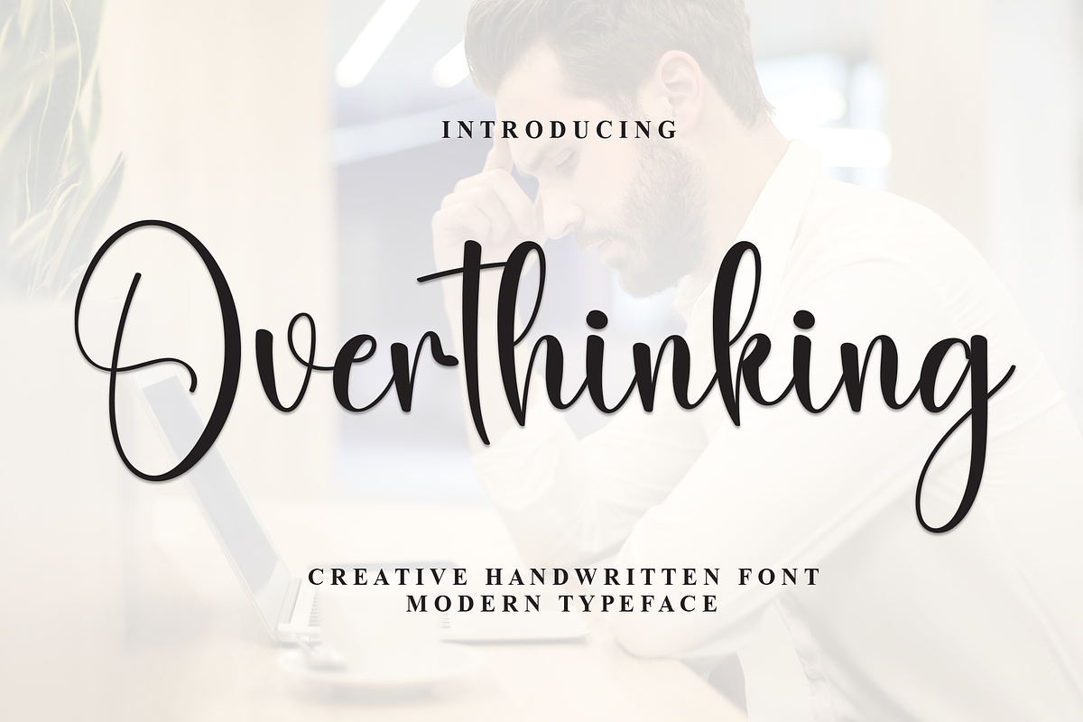 Overthinking | Script Font, a Handwritten Font by Scratchones (Photo 1 of 8)