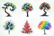 Christmas Lights Tree Clipart PNG, an Illustration by Creative Art (Thumbnail 11 of 11)
