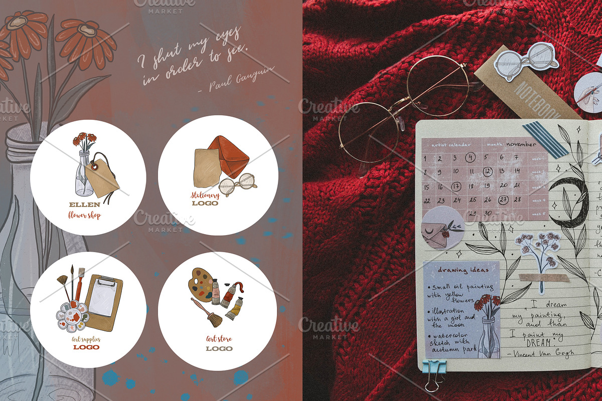 Artist collection. Art supplies, an Illustration by Scarlet Heath Art (Photo 9 of 15)