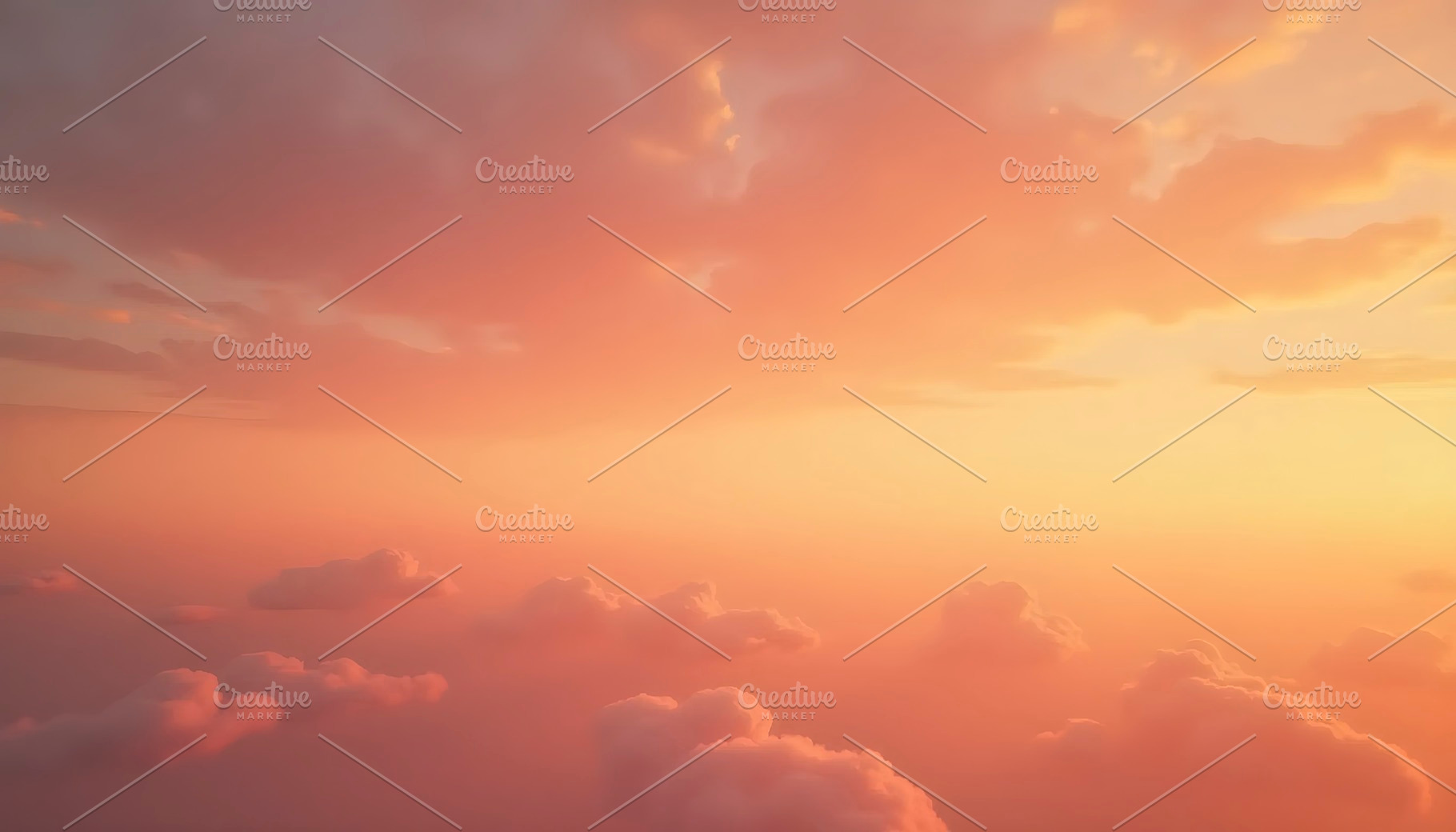 Warm Gradient Sky With Orange Pink C, a Photo by LOGOCREATIVE