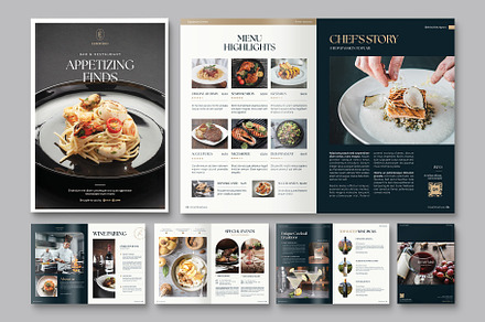 Menu Brochure Template, a Brochure Template by BrandPacks