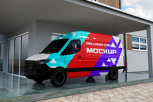 Delivery Car Mockup, an Advertising Mockup by Artlogs