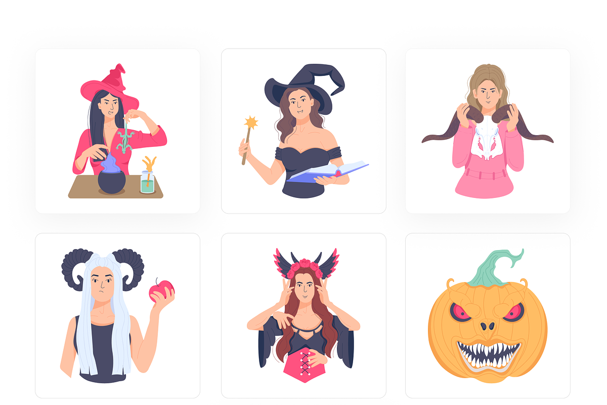 Horror and Witch Characters Set, a Duotone Icon by Prosymbols (Photo 7 of 8)