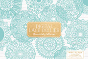 Aqua Doilies Clipart & Doily Vectors, an Illustration by Amanda Ilkov (Thumbnail 1 of 4)