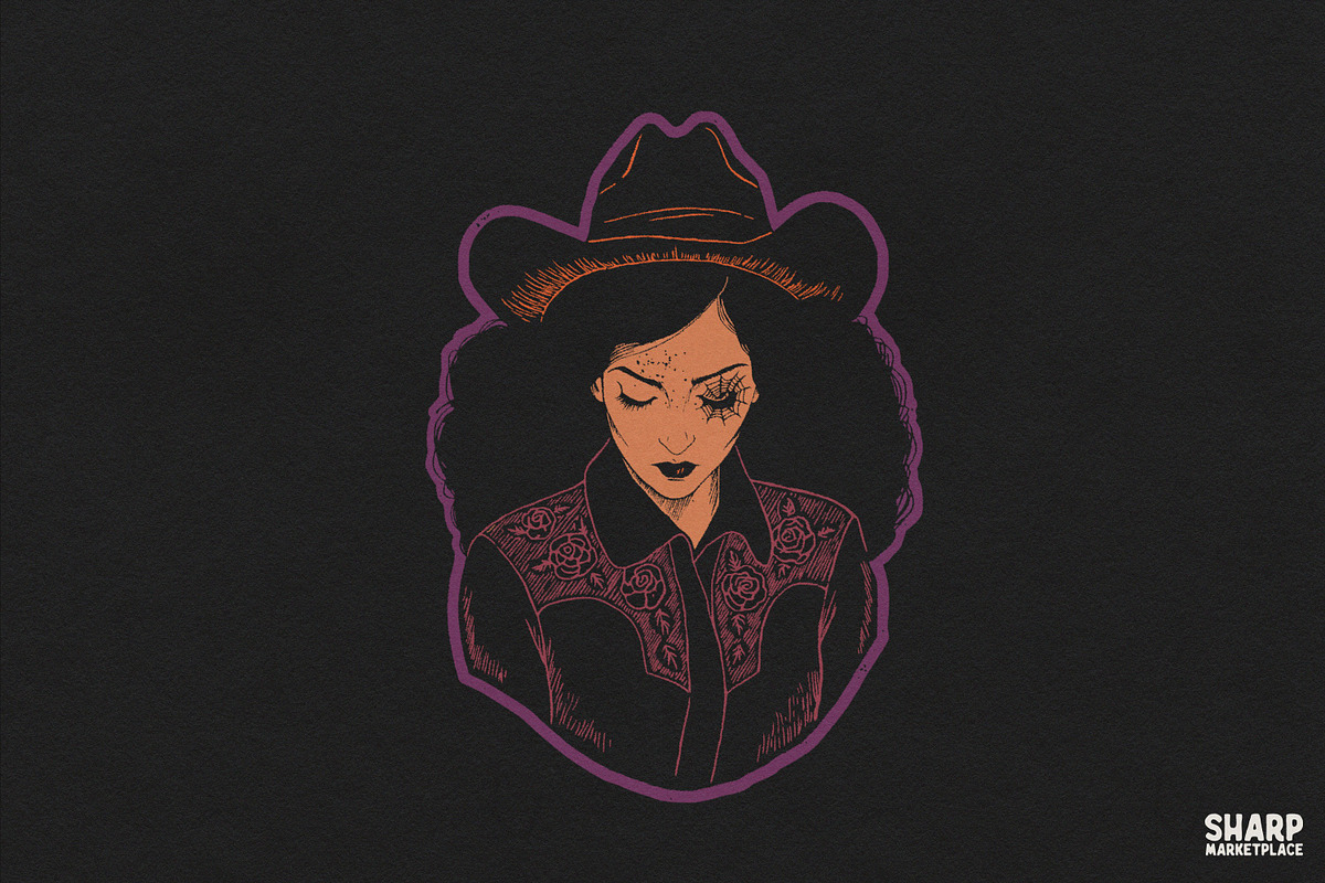 Spooky Cowgirl Portrait With, an Object Graphic by SharpMarketplace (Photo 1 of 4)