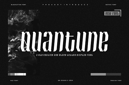 Quantune - Old English Font, a Blackletter Font by QR Design Studio