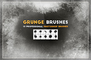 Grunge Photoshop Brushes, a Brush Add-On by VectorMedia (Thumbnail 1 of 11)