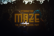 Maze The Techno Square Font, a Font by AndriyFM (Thumbnail 1 of 9)