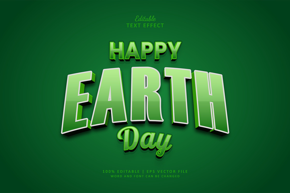 Text Effect Happy Earth Day, a Layer Style Add-On by Navy Graphic (Photo 1 of 2)