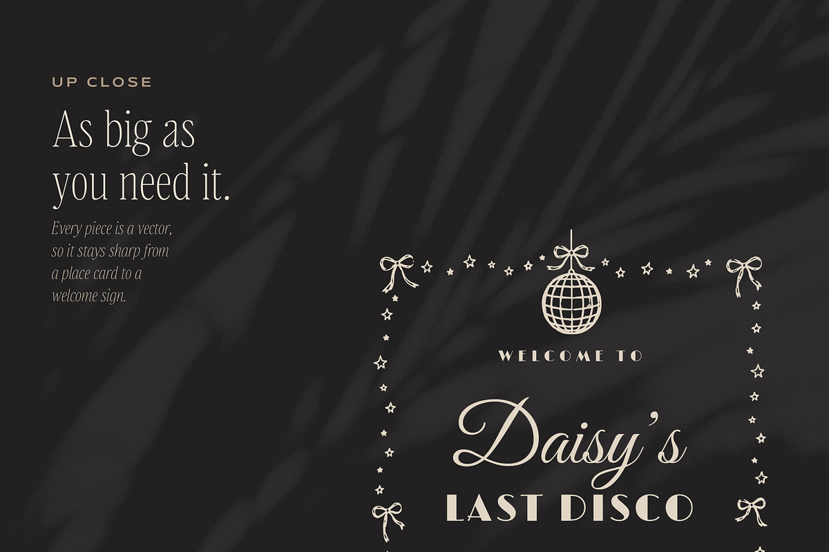 Bachelorette Invitation & Sign Kit, an Object Graphic by The October Creative (Photo 9 of 18)