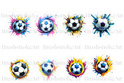 Soccer Ball Splash Clipart, Football, a Sport Illustration by BrushstrokeArtGB (Thumbnail 4 of 9)