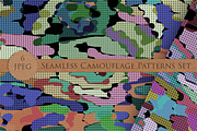 CAMOUFLAGE seamless patterns set, a Pattern Graphic by Futurel (Thumbnail 4 of 6)