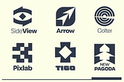 Geometric Logo Template Vol 6, a Solid Icon by Tekuni (Thumbnail 2 of 10)