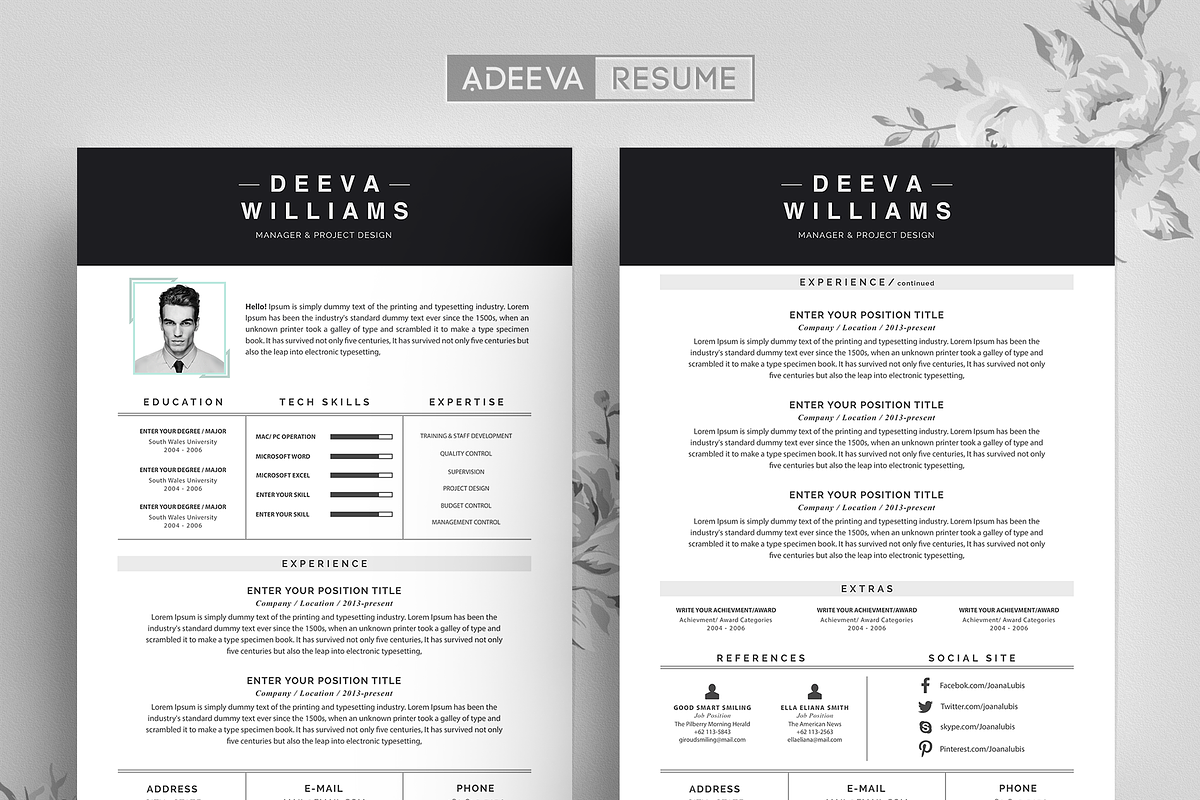 Professional Resume Template William, a Resume Template by AdeevaResume (Photo 1 of 4)