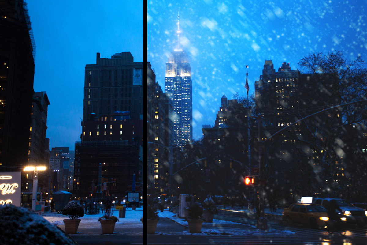 Snowfall photo overlay, a Layer Style Add-On by 1baranov (Photo 3 of 4)