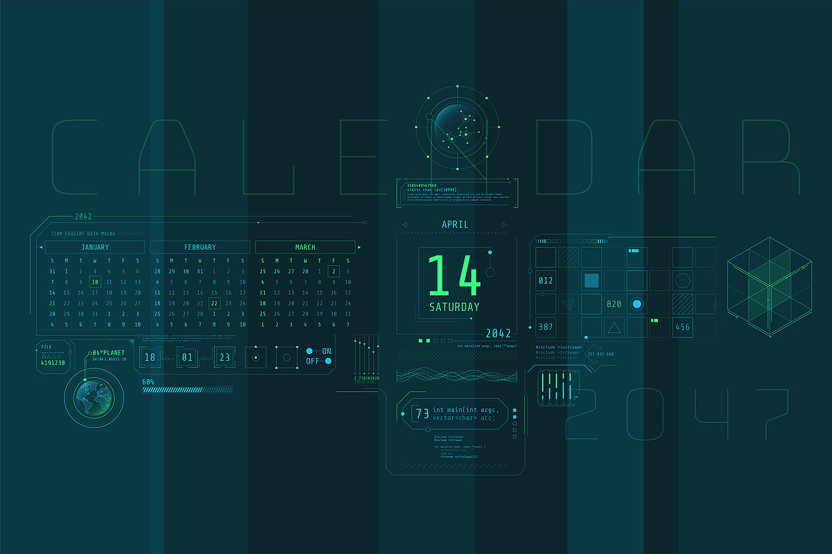 HUD Pro Infographic Elements, an Object Graphic by ConceptCafe (Photo 9 of 30)