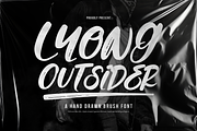 Lyong Outsider | Hand Drawn Brush, a Handwritten Font by Denustudios (Thumbnail 1 of 13)