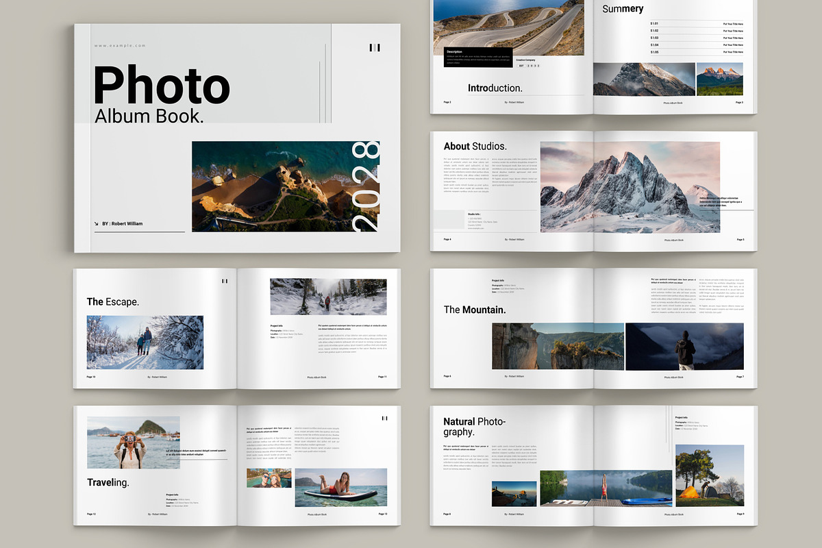 Photo Book Landscape Layout, a Brochure Template by Pixelpick (Photo 1 of 9)