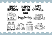 Happy Birthday Procreate Stamps, a Brush Add-On by Design with Mina (Thumbnail 4 of 6)