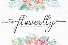 Flowerlly Typeface with Swashes