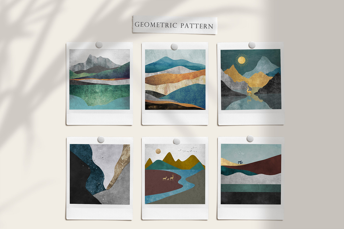 Abstract geometric mountain pattern, a Decorative Illustration by ...