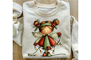 Christmas  Whimsical Fairy Clipart, an Illustration by OK Design (Thumbnail 3 of 6)