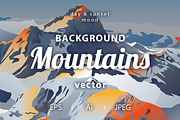 Vector mountains, a Decorative Illustration by ⚞ Kind Illustration ⚟ (Thumbnail 1 of 5)