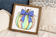 Brushstroke Coquette Glitter Pumpkin, an Illustration by Libby Wishes (Thumbnail 2 of 6)