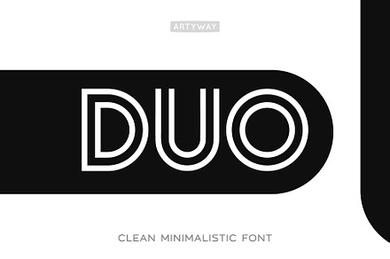 Modern Outline Font