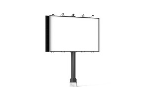 Rectangular Sign Billboard 3D Model