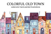 Colorful front view houses PNG, an Illustration by Dashamoony (Thumbnail 1 of 3)