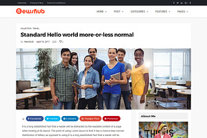 Newshub - Blog WordPress Theme