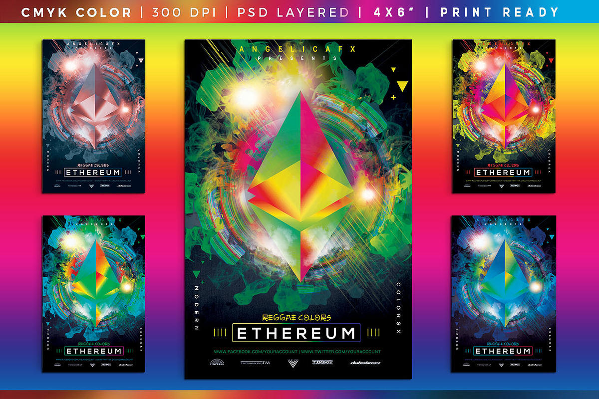 Ethereum Portal Colors PSD Template, a Flyer Template by angelicafx