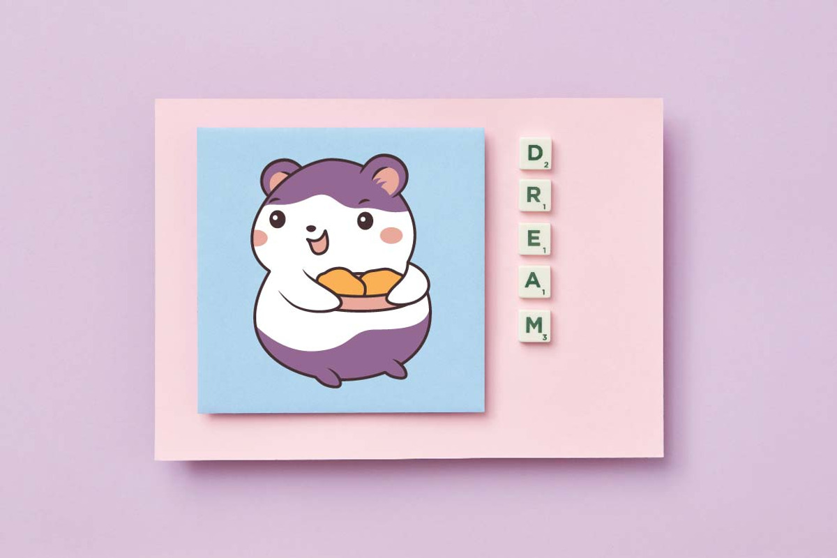 15 Cute Purple Hamster Character, an Animal Illustration by jongcreative (Photo 4 of 5)