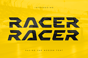 RACER - Racing Car Modern Font, a Sans Serif Font by Hamz Studio (Thumbnail 1 of 8)