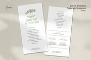 Green Floral Event Program Template, a Stationery Template by Paraná Studio (Thumbnail 1 of 5)