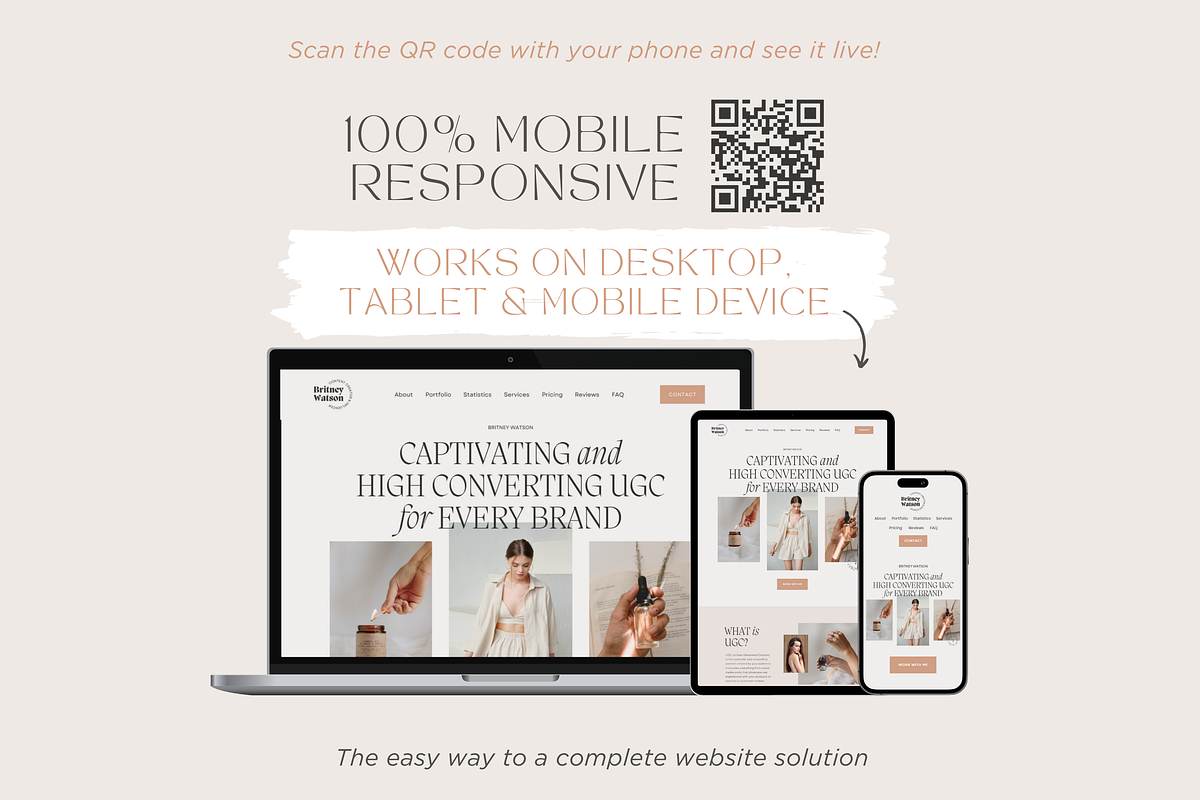 UGC Website Template for Canva, a Landing Page Template by vectorocean (Photo 4 of 11)